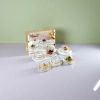 Golden-framed glass tableware set, high borosilicate heat-resistant explosion-proof, simple style household details Picture
